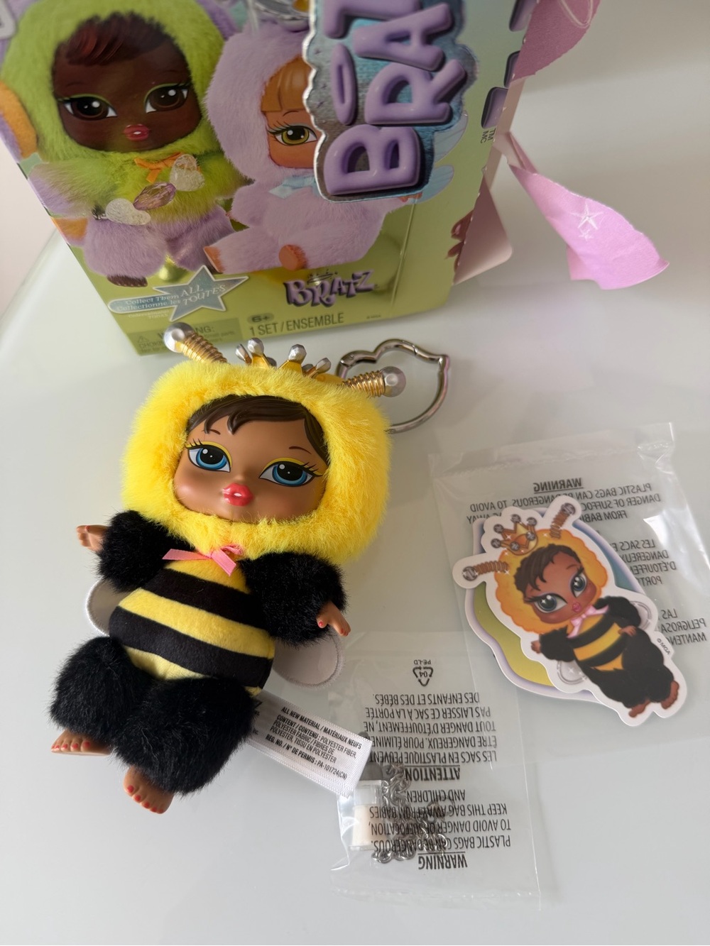 Bratz Bratziez Bee Queen B Nevra bag charm Keychain blind box plush doll - Picture 2 of 9